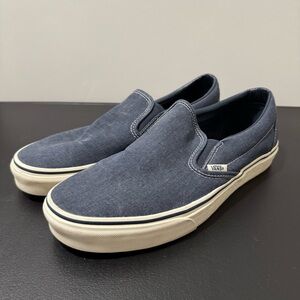 Vans® for J.Crew washed canvas classic slip-on sneakers in Blueberry